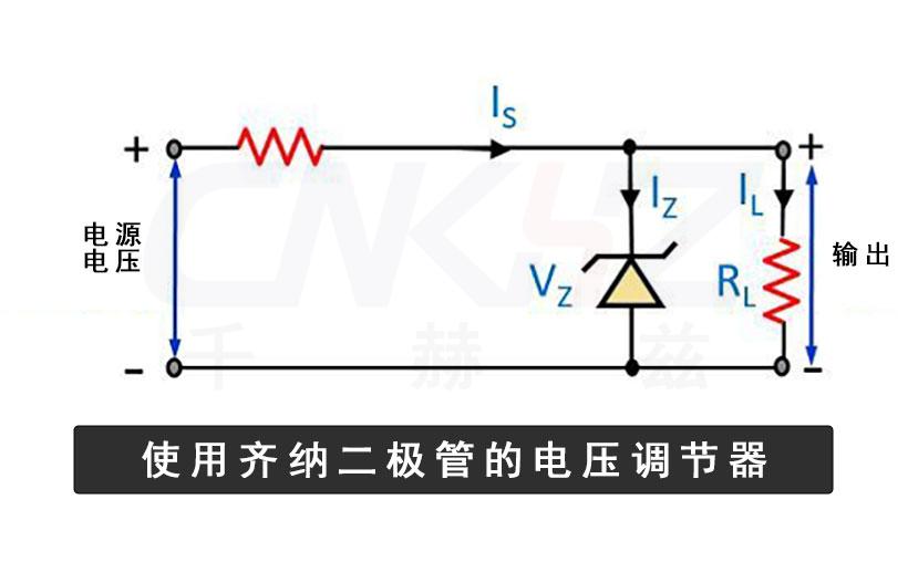 齊納二極管的穩(wěn)壓器電路圖.jpg